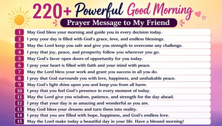 220+ Powerful Good Morning Prayer Message to My Friend