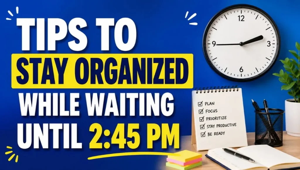Tips to Stay Organized While Waiting Until 2:45 PM