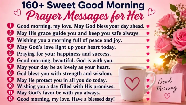 160+ Sweet Good Morning Prayer Messages for Her