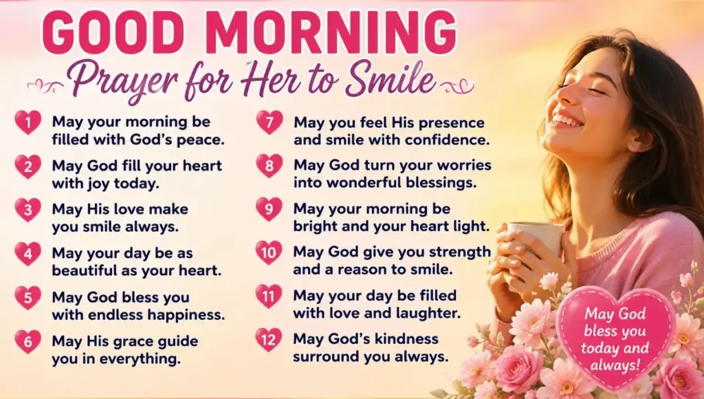 Good morning prayer for her to smile