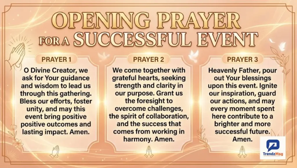 What Are Some Powerful Prayers for a Successful Event?