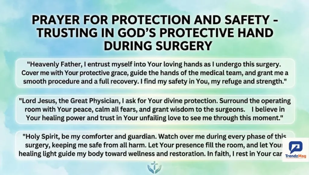 Prayer for Protection and Safety - Trusting in God's Protective Hand During Surgery
