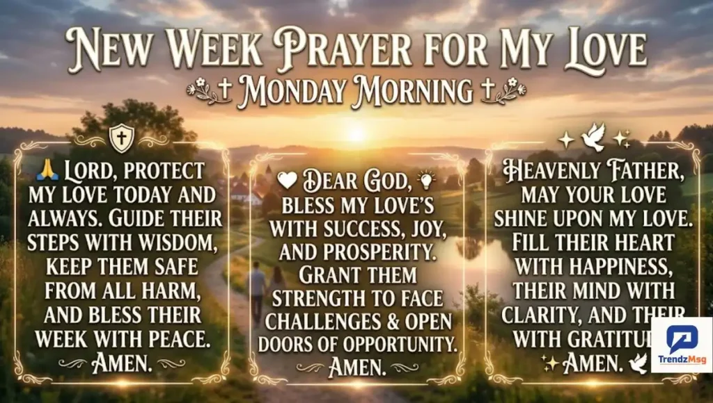 New Week Prayer For My Love Monday Morning