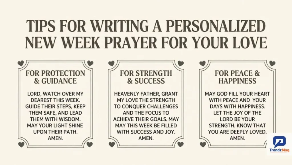 Tips for Writing a Personalized New Week Prayer for Your Love