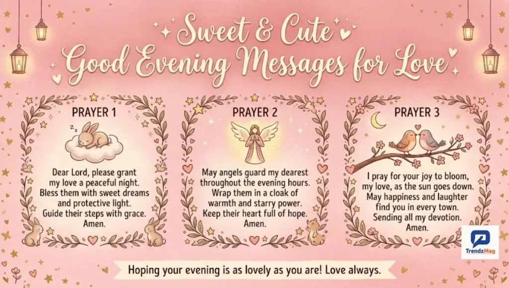 Sweet & Cute Good Evening Messages for Love