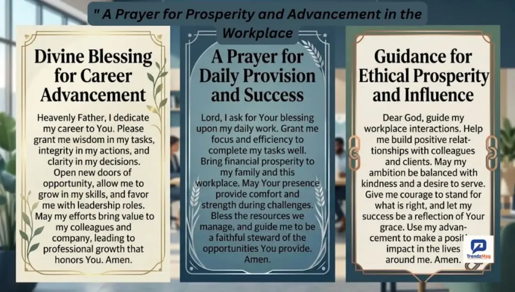 A Prayer for Prosperity and Advancement in the Workplace