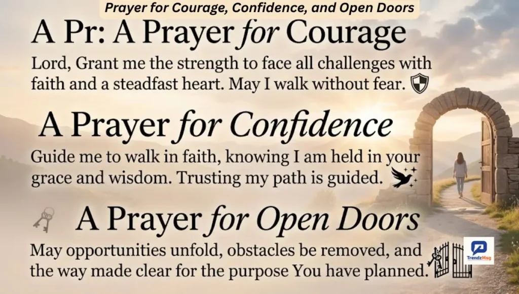 Prayer for Courage, Confidence, and Open Doors