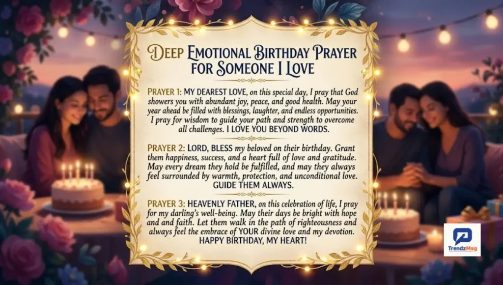 Deep Emotional Birthday Prayer for Someone I Love
