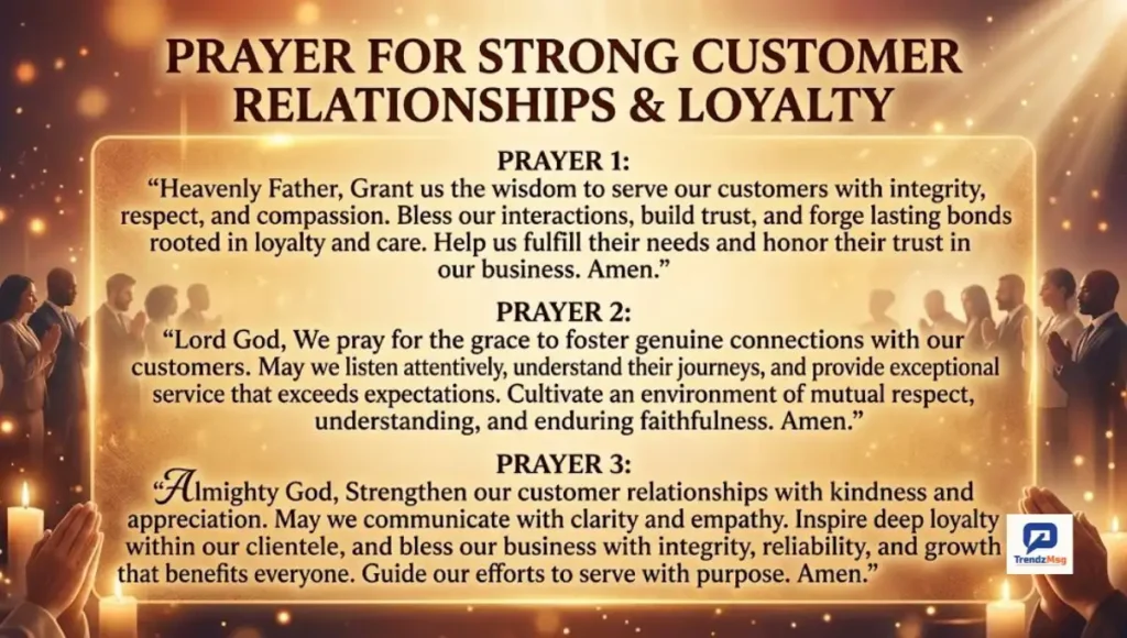 Prayer for Strong Customer Relationships and Loyalty