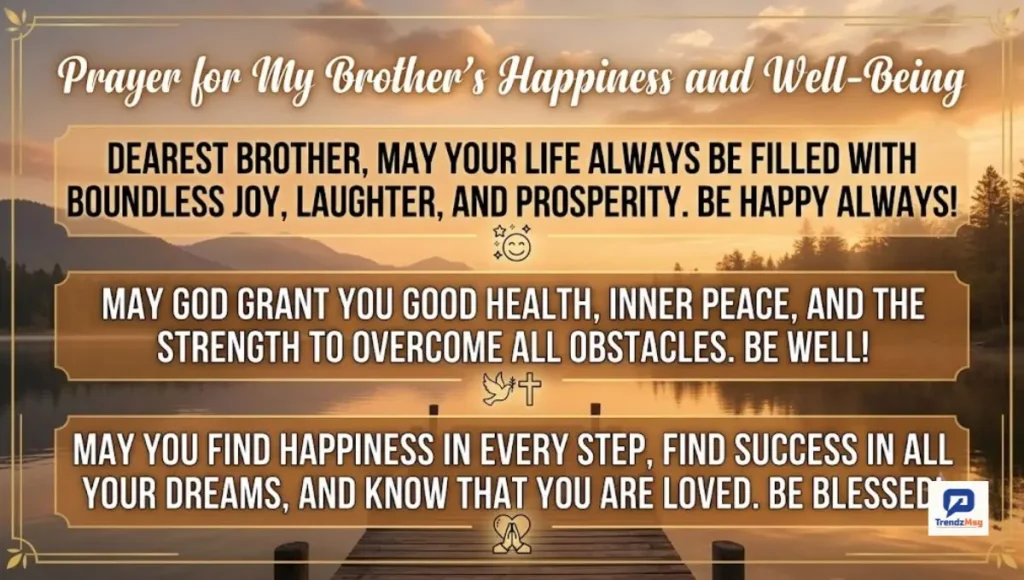 Prayer for My Brother's Happiness and Well-Being