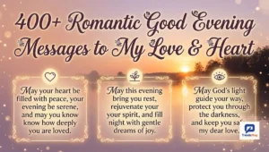 400+ Romantic Good Evening Messages to My Love & Heart