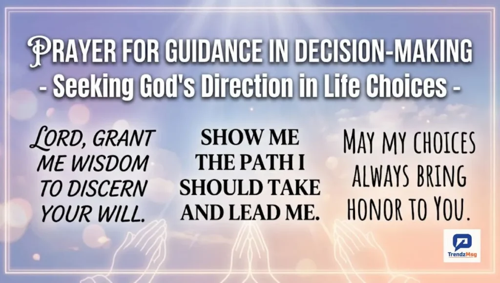 Prayer for Guidance in Decision-Making - Seeking God's Direction in Life Choices