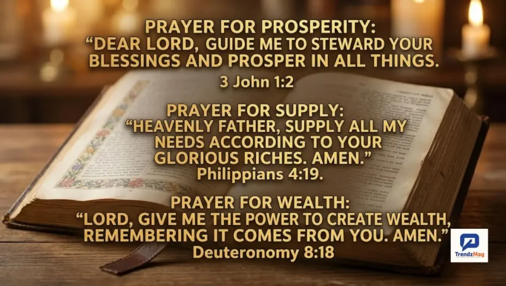 Prayer for wealth and prosperity in the Bible
