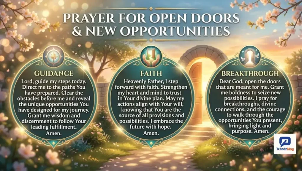 Prayer for Open Doors and New Opportunities