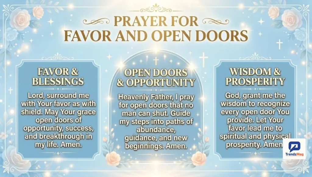 Prayer for Favor and Open Doors