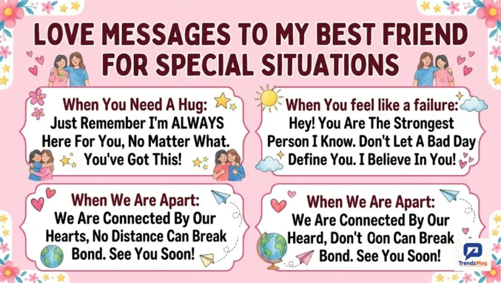 Love Messages to My Best Friend for Special Situations