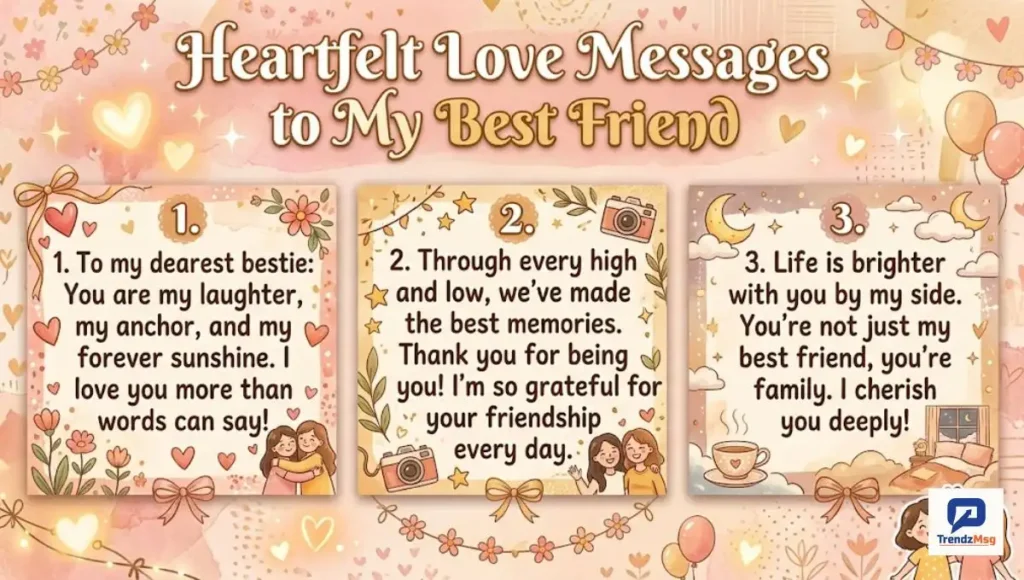 Heartfelt Love Messages to My Best Friend