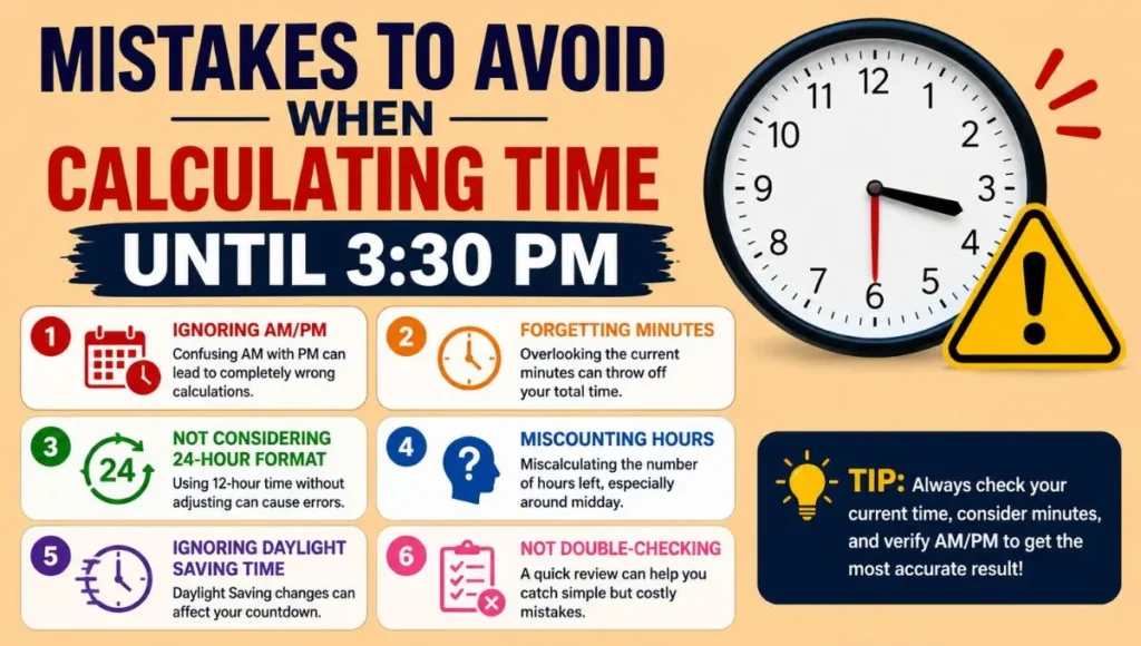 Mistakes to Avoid When Calculating Time Until 3:30 PM