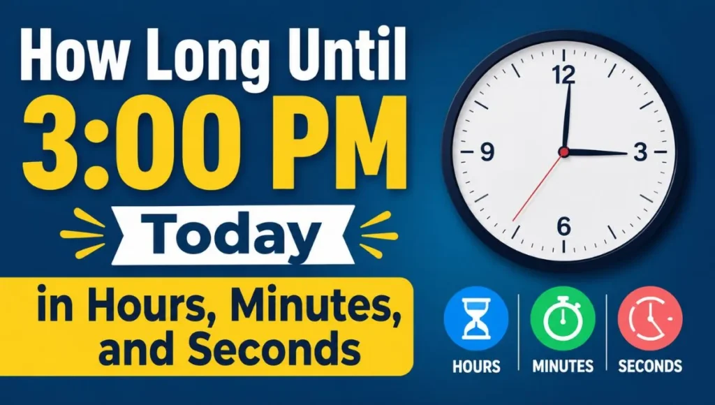 How Long Until 3:00 PM Today in Hours, Minutes, and Seconds
