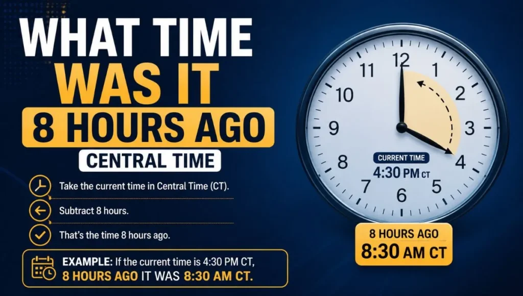What Time Was It 8 Hours Ago Central Time