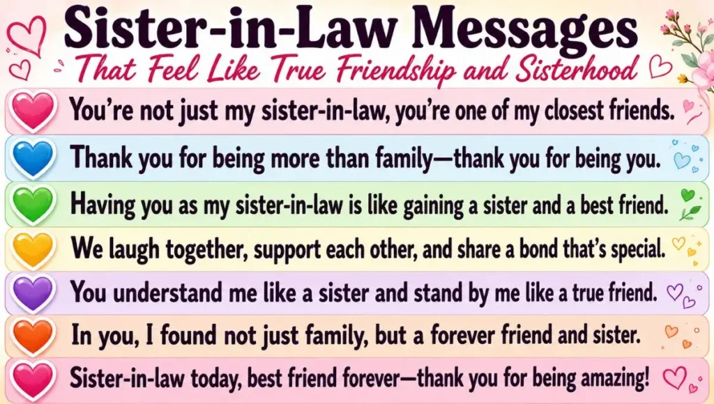 Sister-in-Law Messages That Feel Like True Friendship and Sisterhood