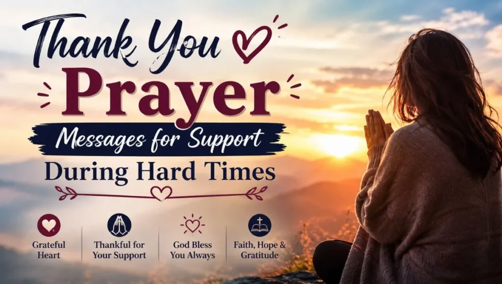 Thank You Prayer Messages for Support During Hard Times